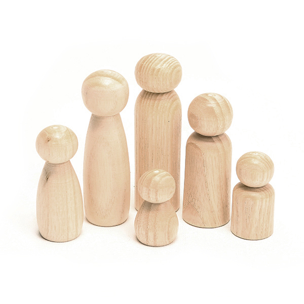 Waldorf Natürel Peg Bebek Aile Seti