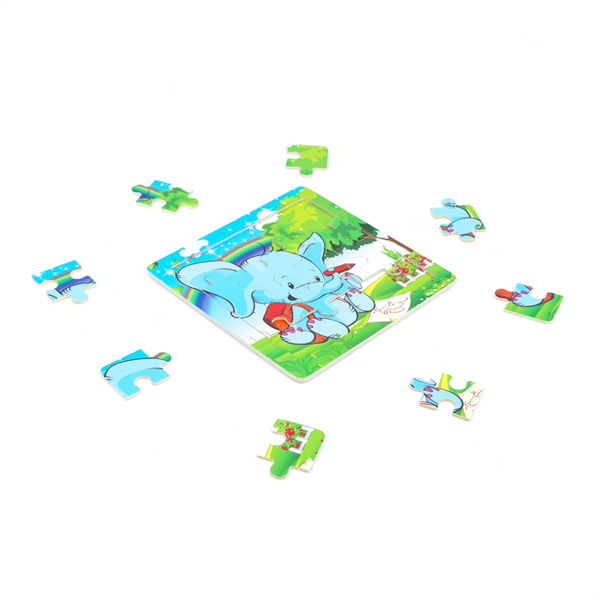 Ahşap Mini Puzzle 16 Parça Fil